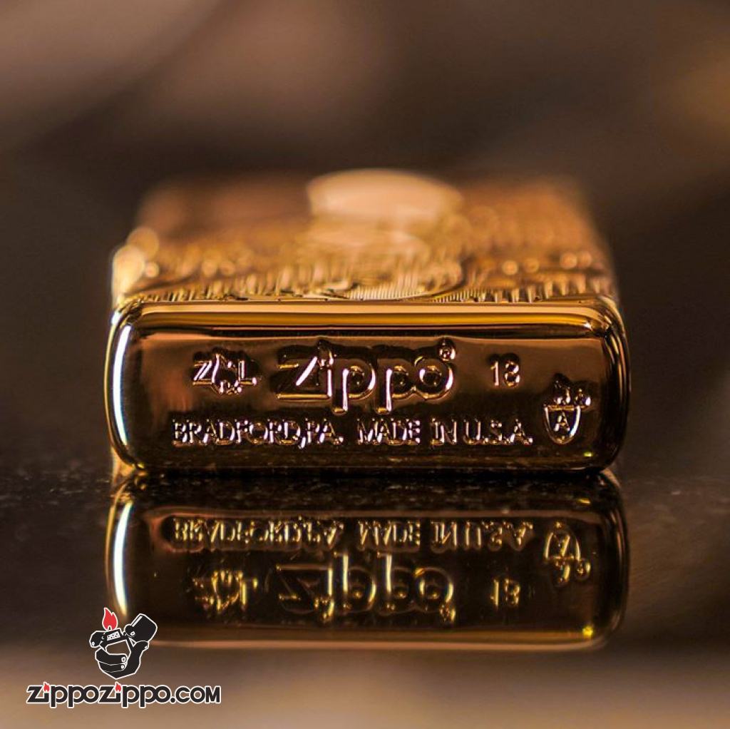 Bật lửa zippo 29653 - Zippo 2018 Collectible of the Year Gold Plated Armor – COTY 2018 - Mạ Vàng Phiên bản 2018
