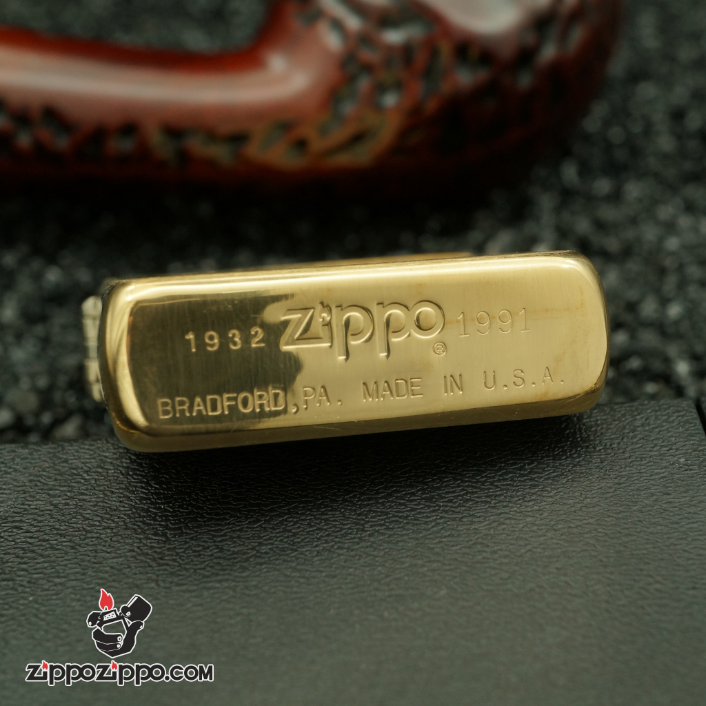 Zippo cổ Jack Daniel's đồng nguyênchất bản chu niên 1992