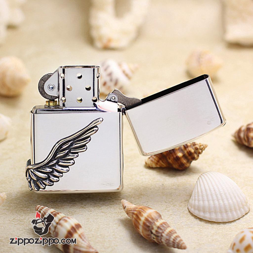 ZIPPO Angel's Wing's xuất hàn phiên bản màu bạc dòng Limited Edition XIX