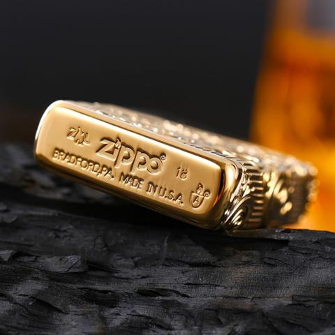 Bật lửa zippo 29653 - Zippo 2018 Collectible of the Year Gold Plated Armor – COTY 2018 - Mạ Vàng Phiên bản 2018