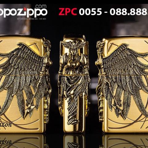 Bật lửa Zippo chính hãng Amazons Angel Ares phiên bản vàng