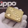Bật lửa Zippo đồng khối khắc chữ Zippo nổi