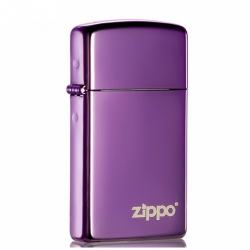 Zippo Chính Hãng Màu Tím Bản Hẹp Cùng Logo Zippo - Mã SP: ZPC1317